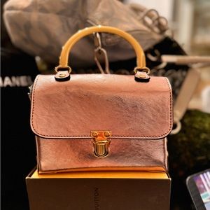 Rose gold miniature tote/crossbody